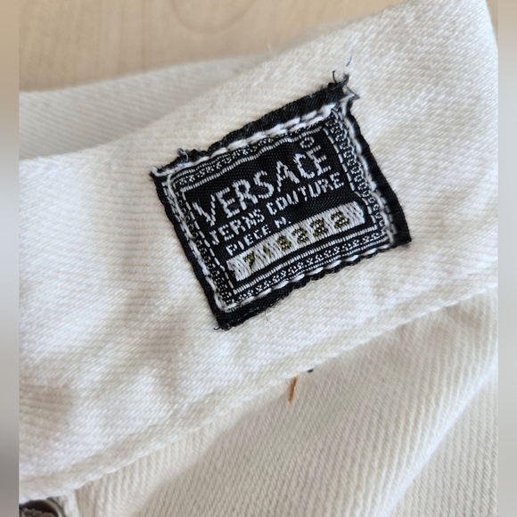 White VERSACE denim pants - Picture 3 of 8